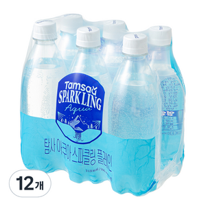 탐사 아쿠아 스파클링 플레인 무라벨, 12개, 500ml