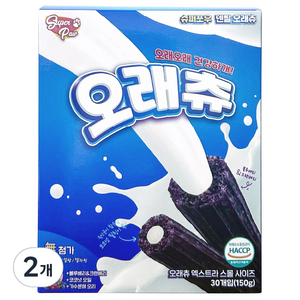 슈퍼포우 오래츄 강아지 덴탈껌, 혼합맛(블루베리/크랜베리), 150g, 2개