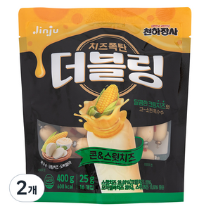 진주햄 천하장사 더블링 콘&스윗치즈, 400g, 2개