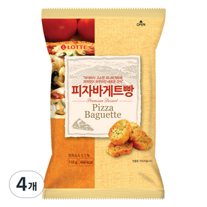 롯데웰푸드 피자 바게트빵, 4개, 110g