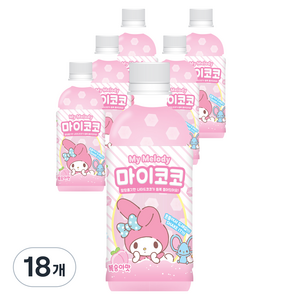 산리오 마이멜로디 마이코코 복숭아맛, 18개, 340ml