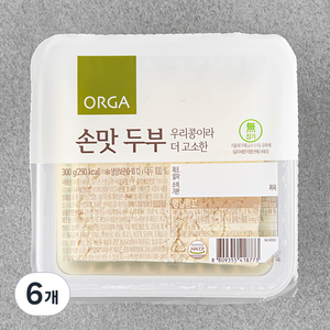 ORGA 고소한 손맛 두부, 300g, 6개