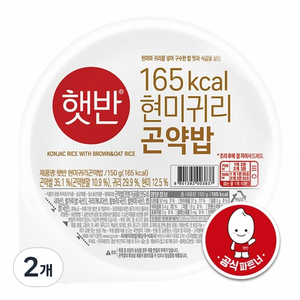 햇반 현미귀리곤약밥, 150g, 2개