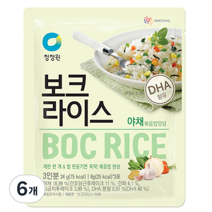 청정원 보크라이스 야채, 24g, 6개