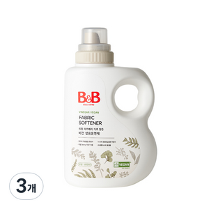 비앤비 유아 무향 비건 섬유유연제 용기형, 1500ml, 3개