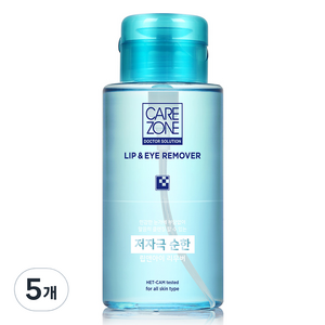 케어존 저자극 립 앤 아이리무버, 300ml, 5개