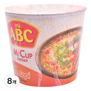 ABC 미 인스턴트 컵 라사 바소 사삐 60g, 8개