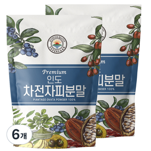 해나식품 인도 차전자피분말, 500g, 6개