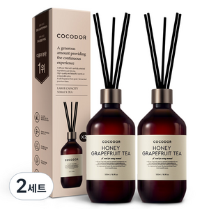 코코도르 프리미엄 디퓨저, 허니 자몽티, 500ml, 4개