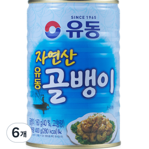 유동 자연산 골뱅이, 400g, 6개