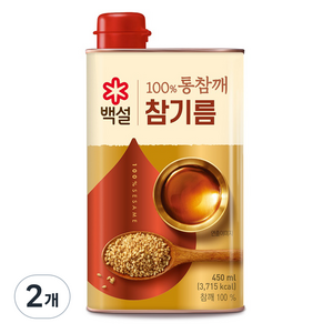 백설 100% 통참깨 참기름, 2개, 450ml