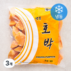 글로벌냉동식품 호박 (냉동), 1kg, 3개