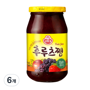 오뚜기 후르츠쨈, 850g, 6개