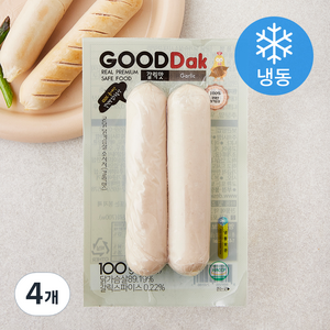 굳닭 닭가슴살 소시지 갈릭맛 (냉동), 100g, 4개