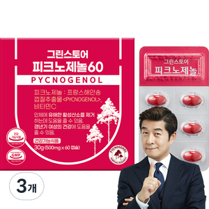 그린스토어 피크노제놀 30g, 60정, 3개