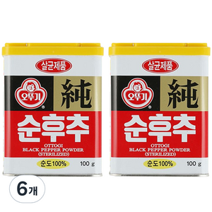 오뚜기 순후추, 100g, 6개