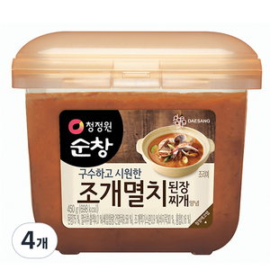 청정원순창 조개멸치 된장찌개 양념, 450g, 4개