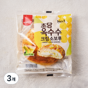 삼립 초당옥수수 크림소보루, 105g, 3개