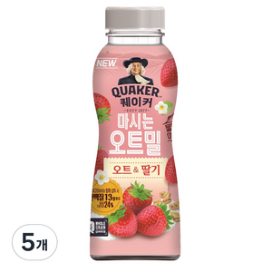 퀘이커 마시는 오트밀 오트 앤 봄딸기, 50g, 5개