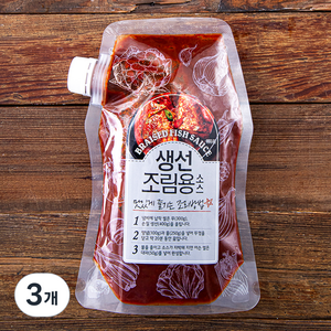 주비푸드 생선조림용 소스, 500g, 3개