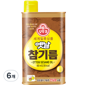 오뚜기옛날 참기름 450ml, 6개