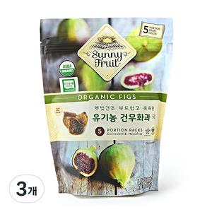 써니후르츠 유기농 건무화과 파우치 5p, 250g, 3개