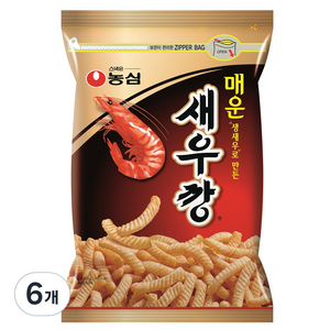 농심 매운 새우깡, 400g, 6개