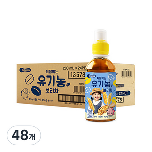 베베쿡 처음먹는 유기농 아기보리차 PET 200ml, 48개, 보리차, 1개