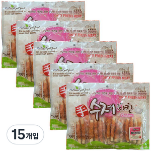 수제치킨 강아지 건조간식 150g, 비스켓 치킨, 15개