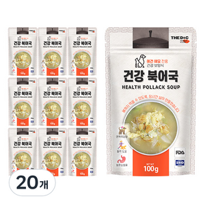 더독 건강 백숙 시리즈 파우치, 북어국, 100g, 20개