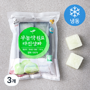 우리땅 무농약 인증 다진 양파 (냉동), 110g, 3개