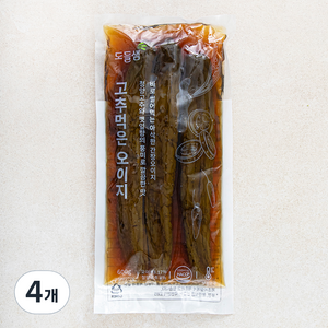 도들샘 고추먹은 오이지, 600g, 4개