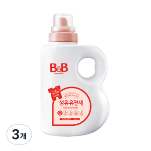 비앤비 섬유유연제 자스민 앤 로즈 본품, 1.5L, 3개