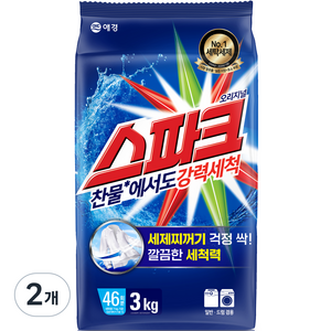 스파크 오리지널 분말세제 리필, 3kg, 2개