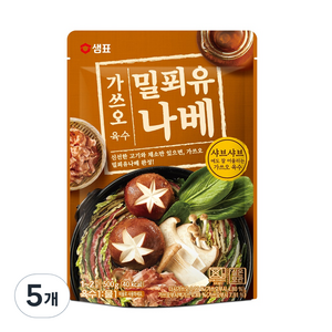 샘표 가쓰오 밀푀유나베 육수, 500g, 5개