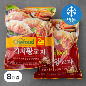 쉐푸드 김치왕교자 (냉동), 385g, 8개입