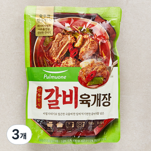 풀무원 반듯한식 갈비 육개장 냉장, 500g, 3개