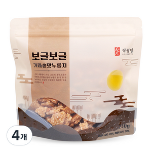 작월담 보글보글 끓여먹는 가마솥 맛 누룽지, 240g, 4개