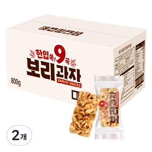 한입 쏙 9곡 보리과자, 2개, 800g