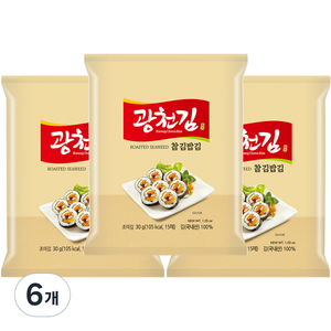 광천김 참 김밥김, 30g, 6개