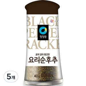 청정원 요리순후추, 40g, 5개