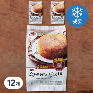 장가네제과 수제 화이트 케이크시트 미니 (냉동), 120g, 12개