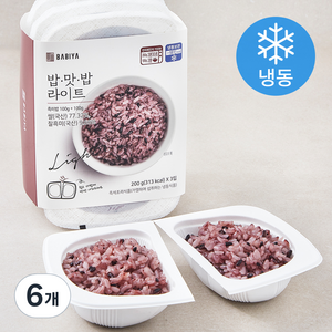 밥이야 0.5공기 밥맛밥라이트 흑미밥 (냉동), 200g, 6개