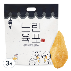 페슬러 반려동물 느린육포 닭가슴살 대용량 간식, 닭가슴살맛, 200g, 3개