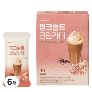 핸드립 핑크솔트 크림라떼, 20g, 10개입, 6개