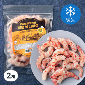 프리미엄 자연산 붉은 생 새우살 (냉동), 300g, 2개