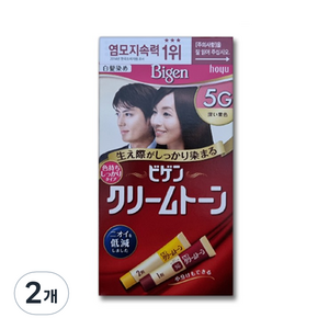 비겐 크림톤 염색제 40g, 5G진한밤색, 2개