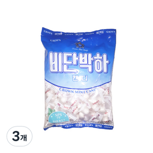 크라운 비단박하캔디, 400g, 3개