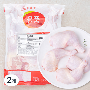 올품 닭통다리 장각 진공팩 (냉장), 1kg, 2개