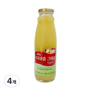 OrganicStory 사과과즙 그대로 사과주스, 4개, 1L